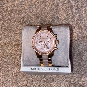rose gold Michael Kors watch